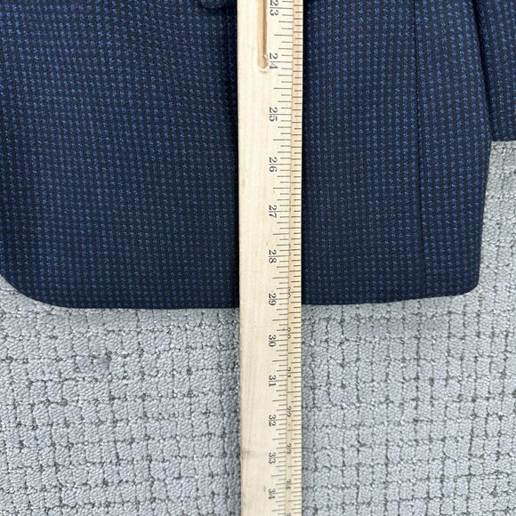 Zanella Italy Blazer Jacket Mens Size 42 Navy Blue Two Button Wool Lined Pockets - Picture 6 of 9